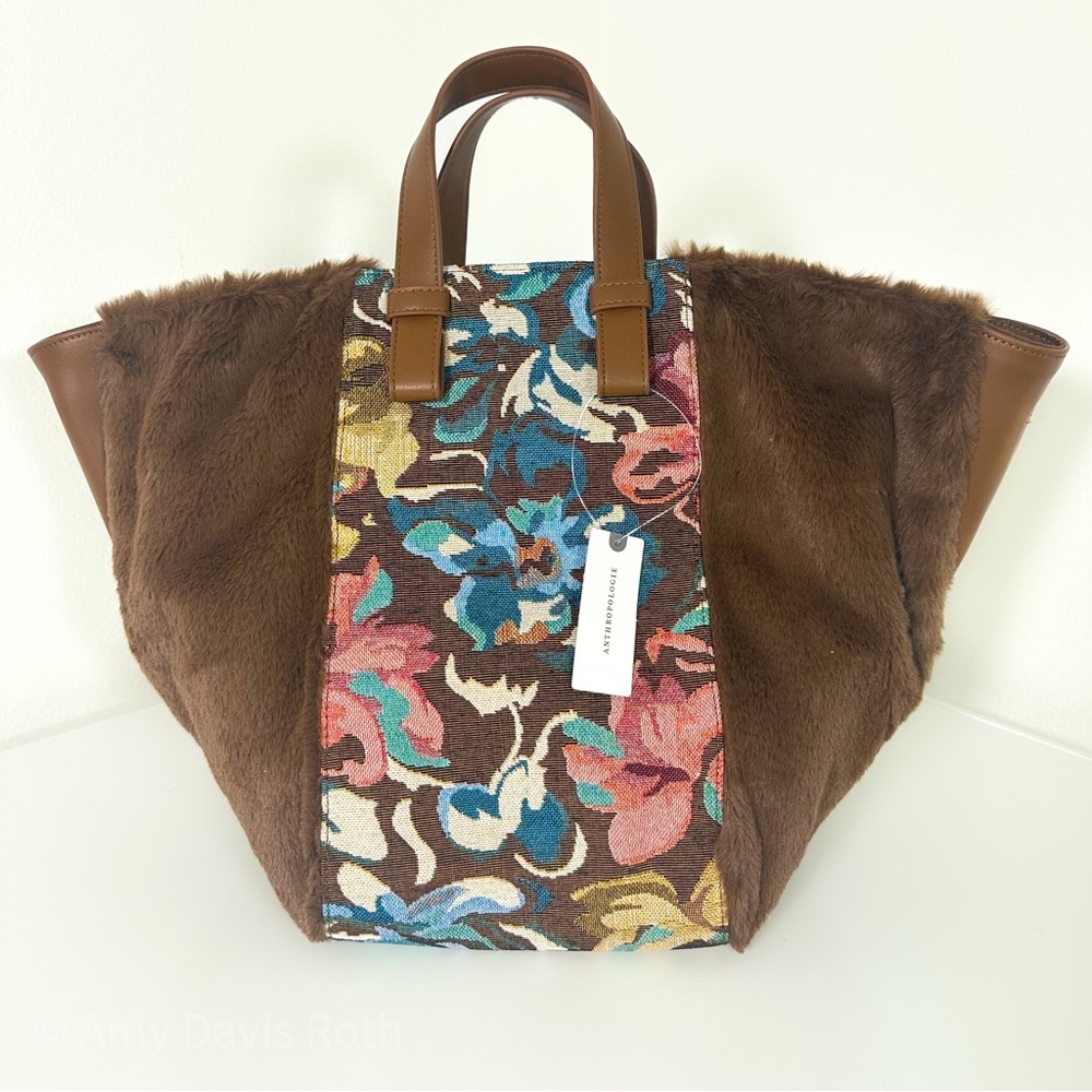 Anthropologie Two Tone Satchel NWT - Picture 8 of 13